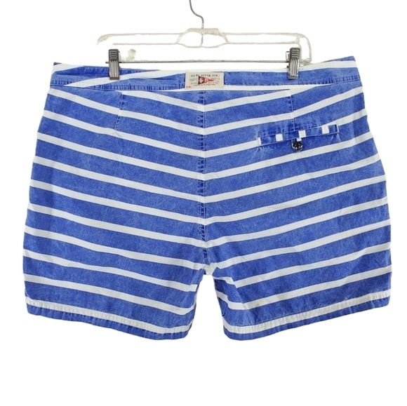 Vtg Polo Ralph Lauren Shorts Trunks Mens 38 Blue White Striped Unlined (38x5) - Picture 16 of 16